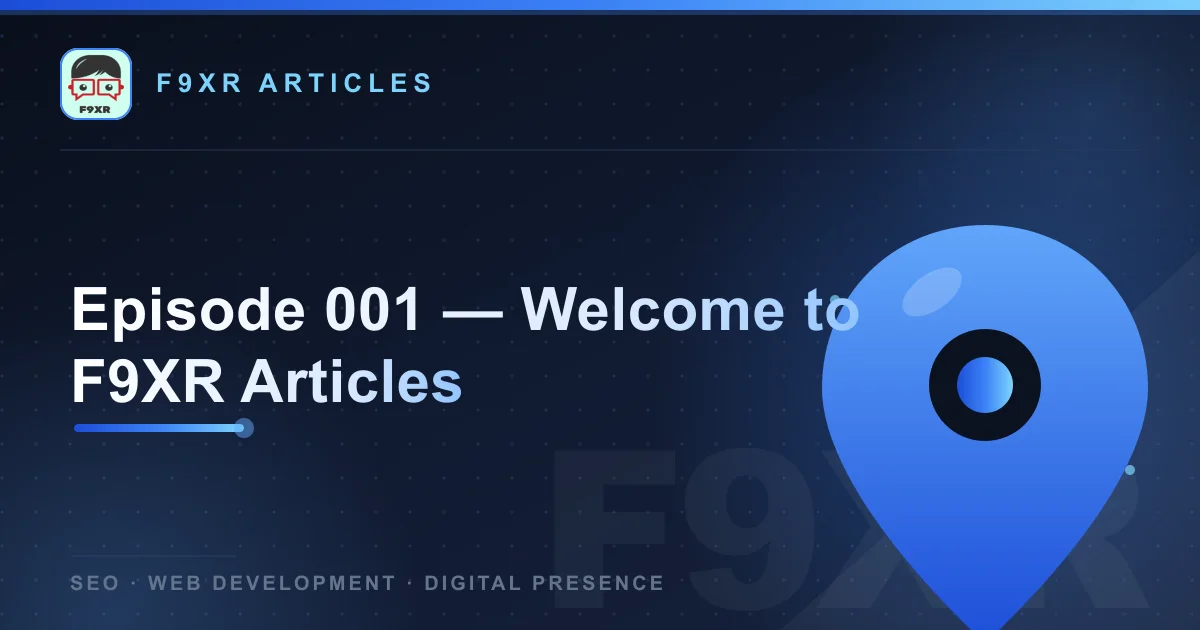 Welcome to F9XR Articles