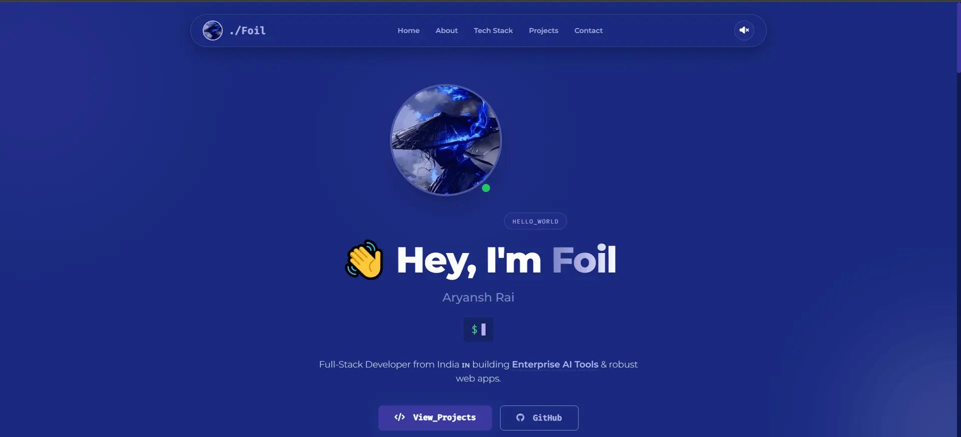 Aryansh Personal Portfolio